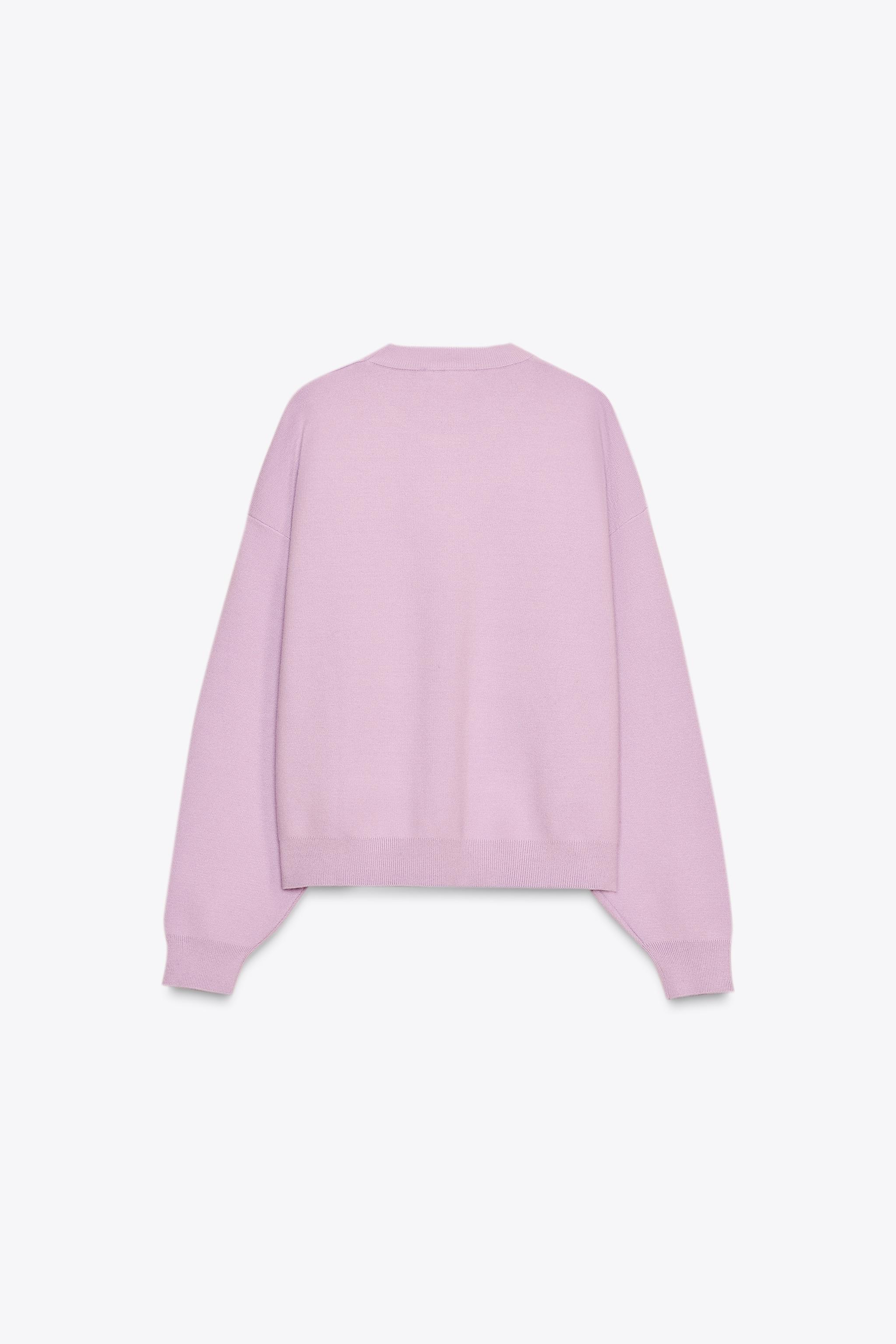 す☺︎ RIB KNIT SWEATSHIRT - Lilac | ZARA United States