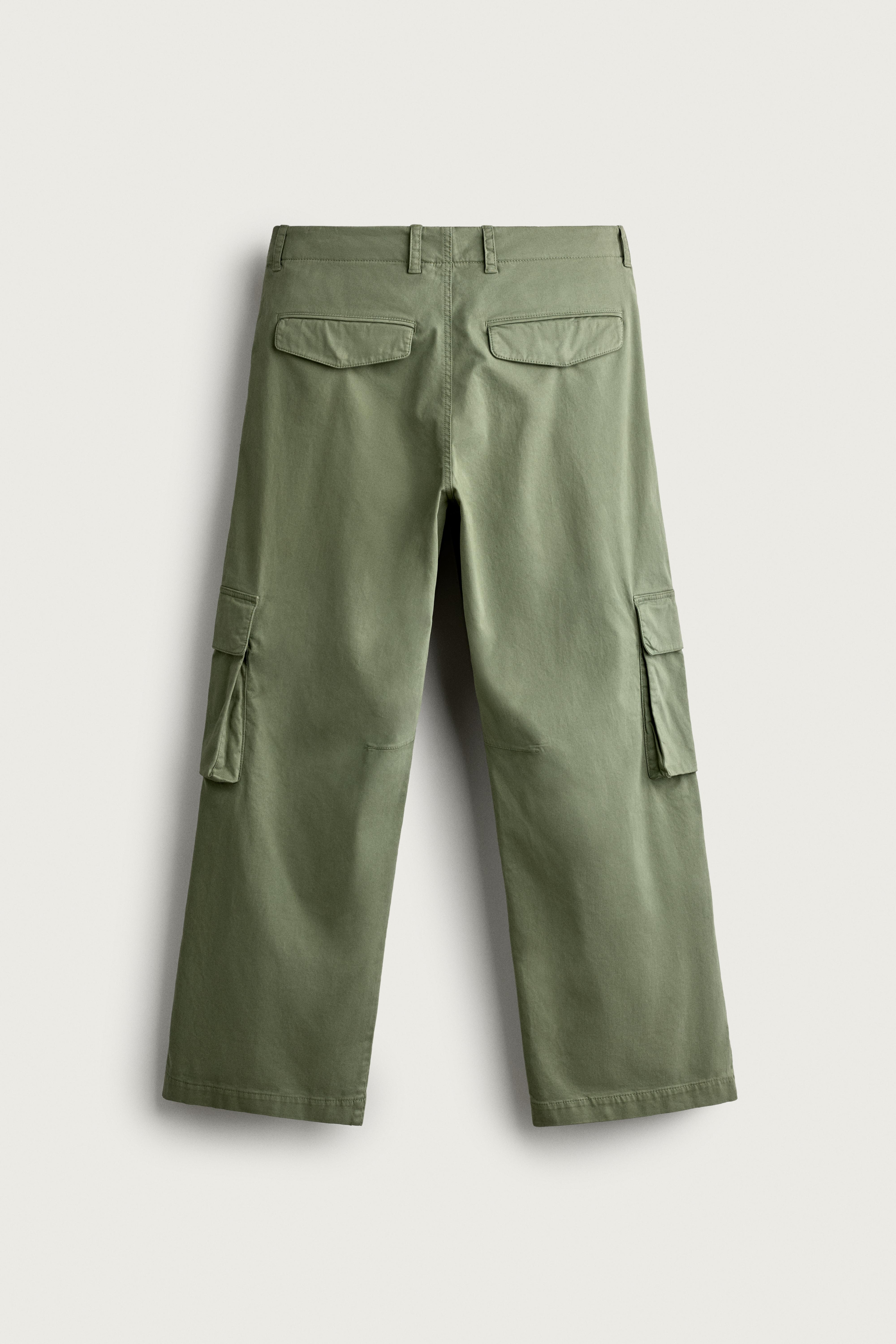 Zara RELAXED FIT KARGO PANTOLON görsel 8