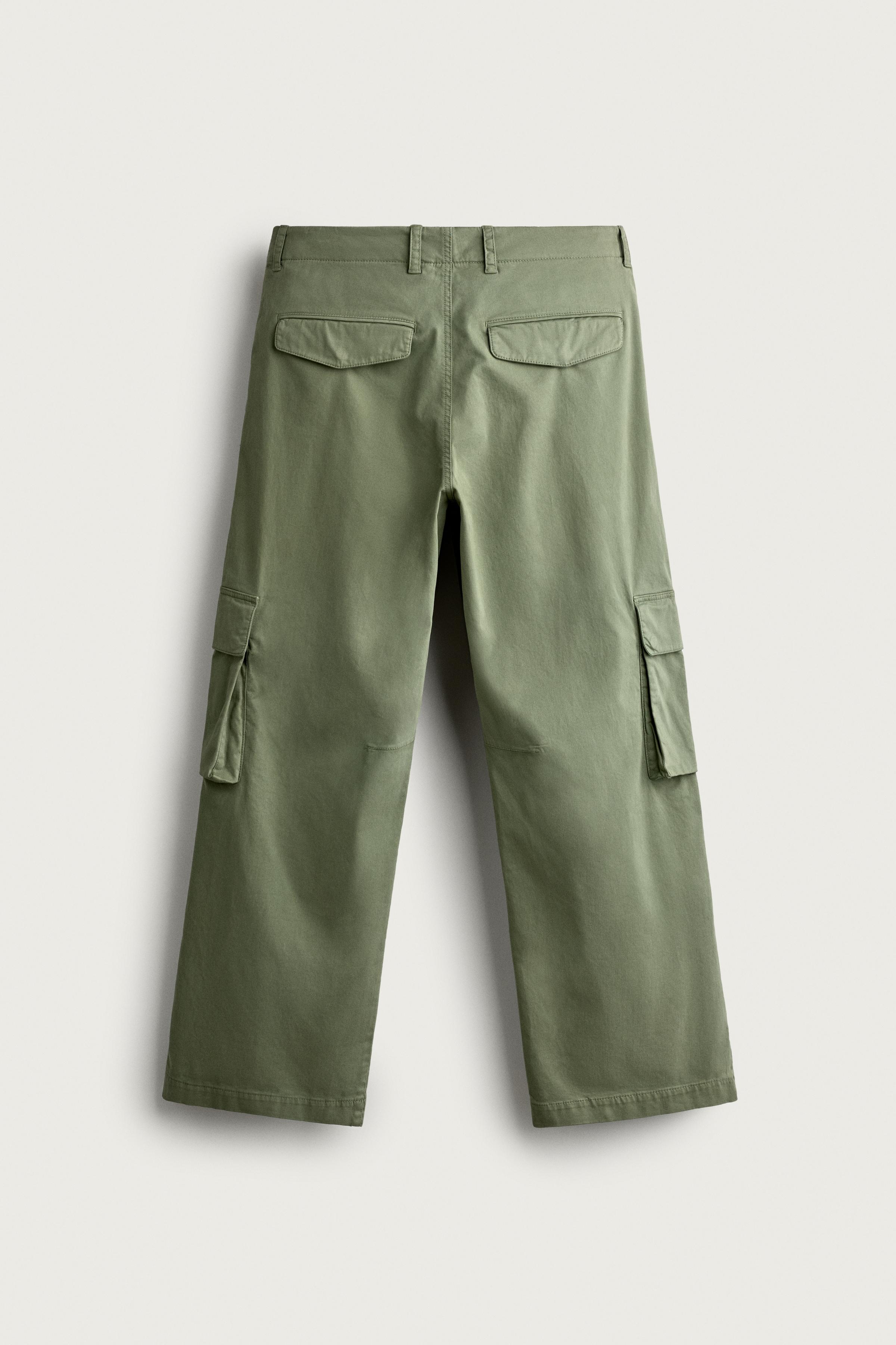 Мужские брюки Zara RELAXED FIT CARGO PANTS — фото 8