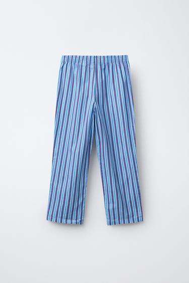 AGES 6-14 / STRIPED PYJAMA SET - Blue by Zara - Image 4