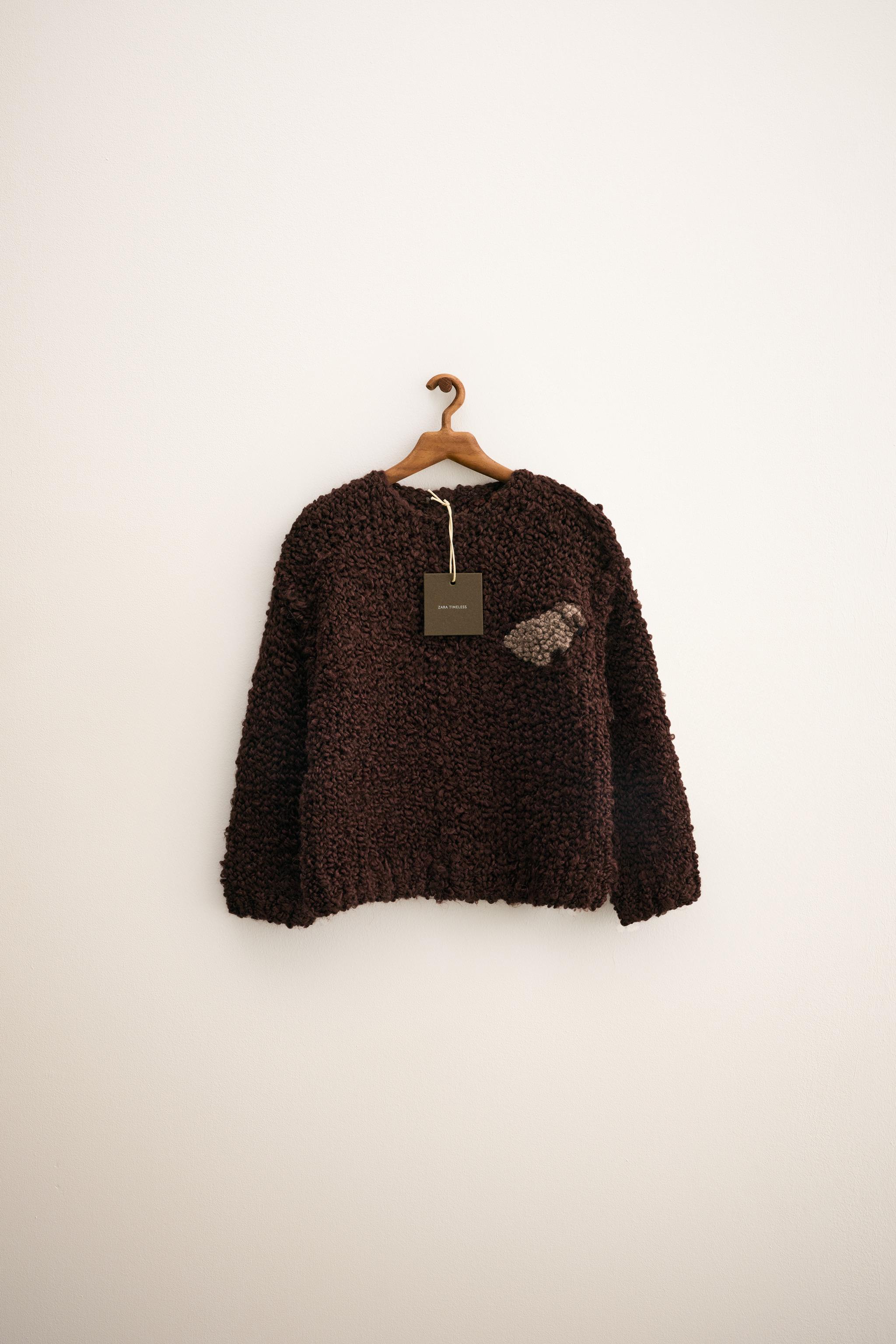 ZARA TIMELESS - PULL EN MAILLE BRODÉ AVEC LAINE