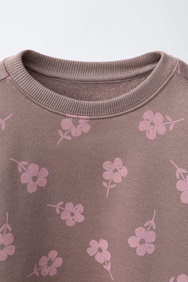 FLORAL SWEATSHIRT AND LEGGINGS SET - Pink by Zara - Image 2