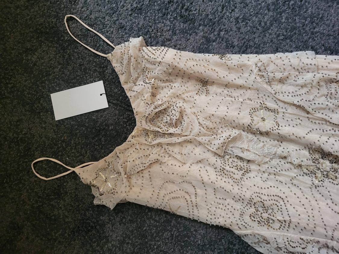 MIDI DRESS WITH RUFFLES AND SHIMMER - Image 3