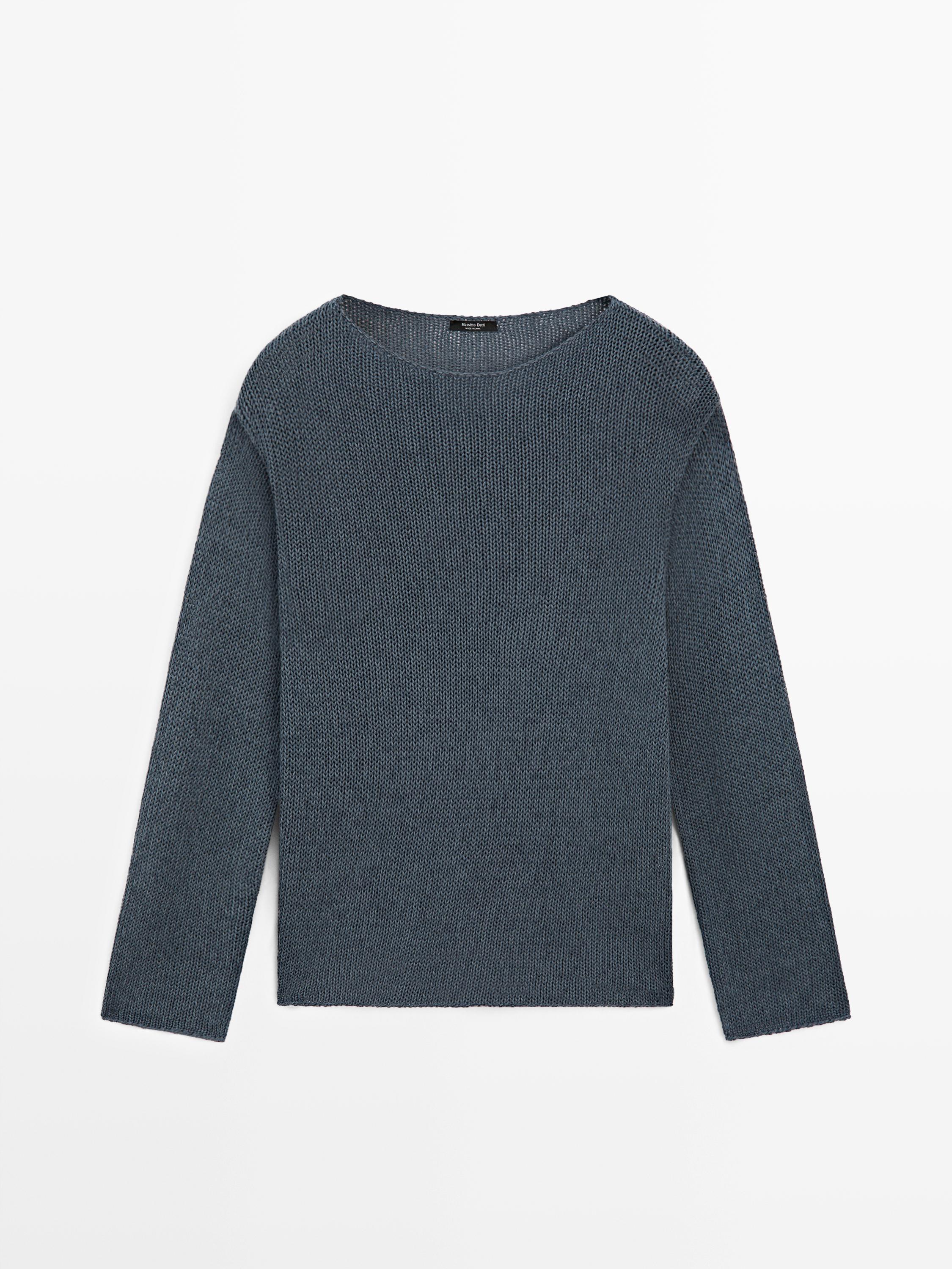 Pull en maille ajourée coton mélangé