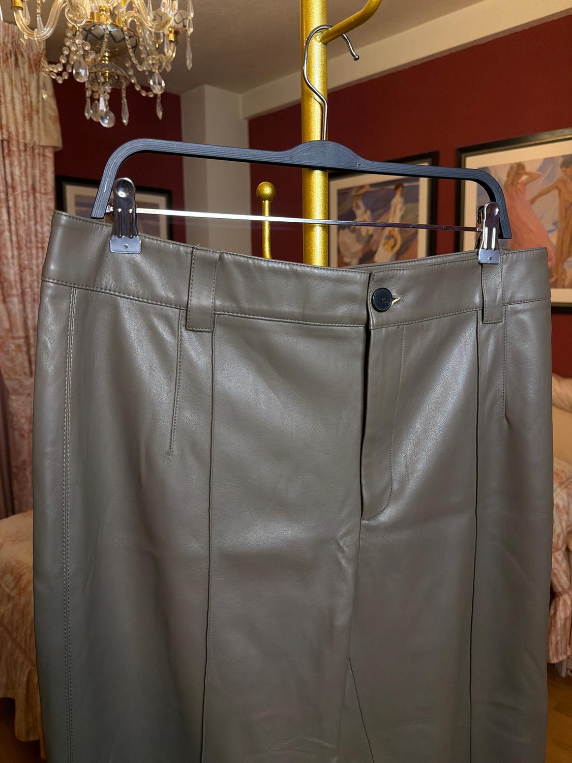 FAUX LEATHER FRANÇOISE FULL LENGTH TROUSERS - Image 2