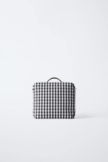 CHECK TOILETRY BAG - Black by Zara - Image 4