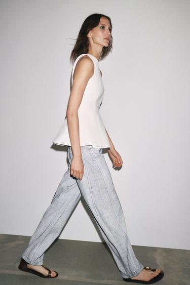 ZW COLLECTION PLEATED HALTER TOP - Ecru by Zara - Image 4