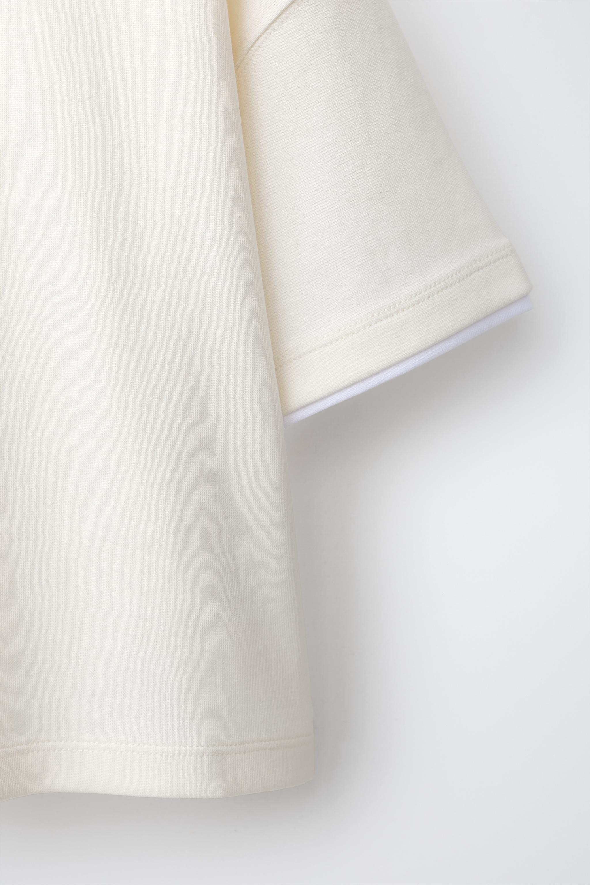 Детские футболки Zara DOUBLE INTERLOCK T-SHIRT — фото 4