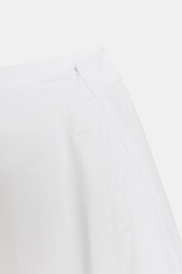 ASYMMETRIC BALLOON MIDI SKIRT - White by Zara - Image 7