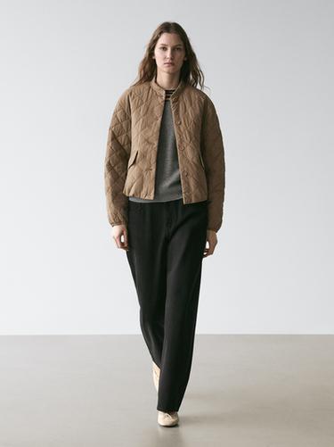 Zara Cropped down jacket - Earth - Image 0
