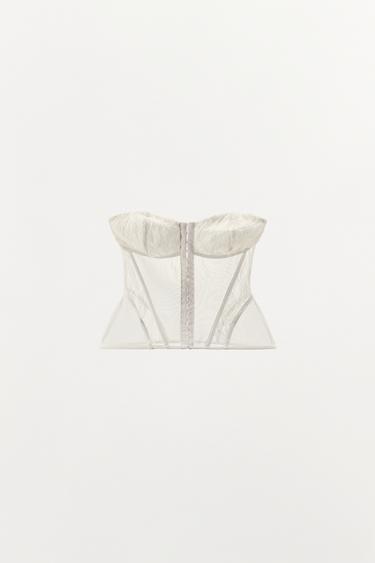 CORSET BIMATIÈRE DENTELLE - Écru de Zara - Image 5
