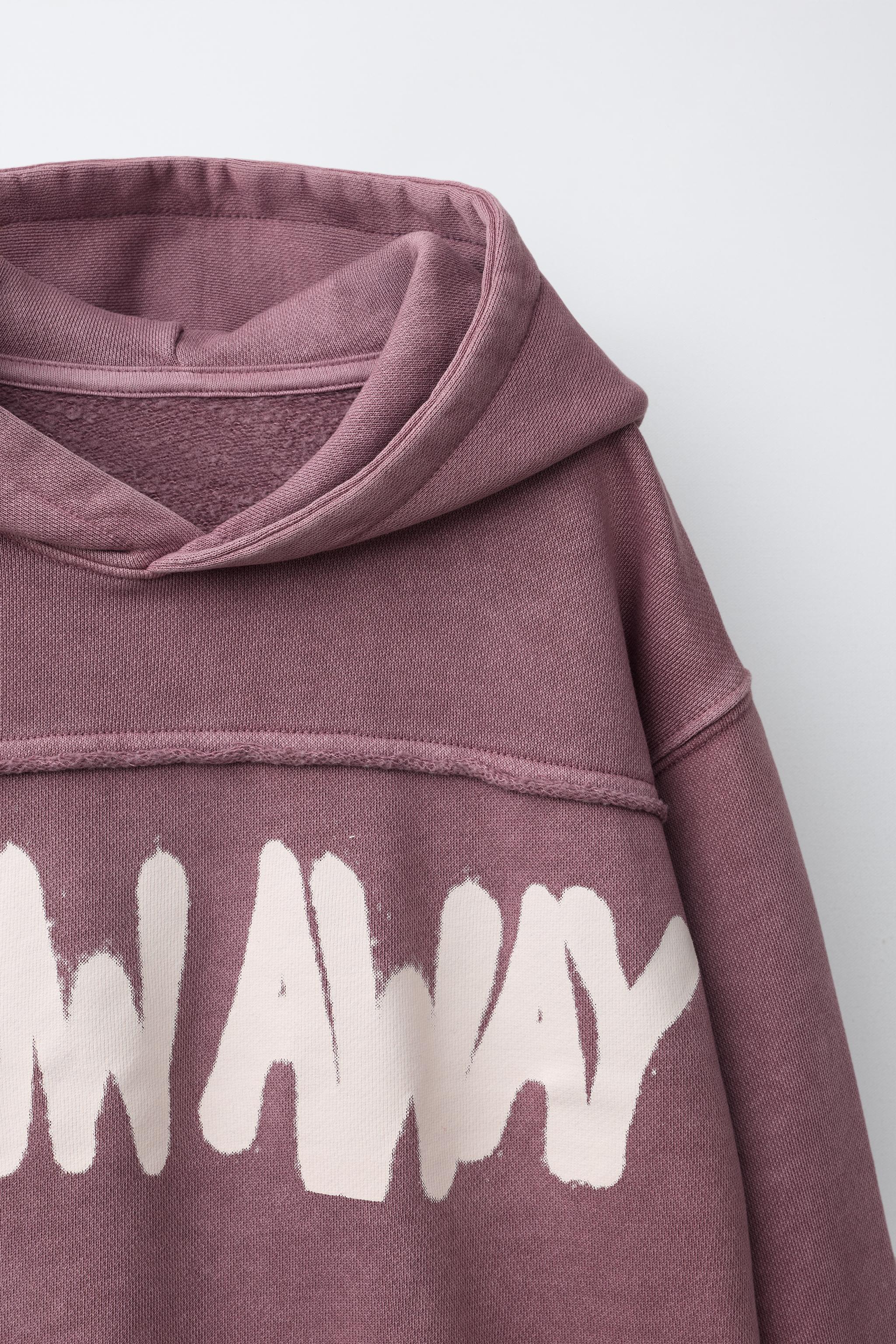SPRAY EFFECT PRINT HOODIE