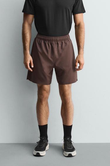 PANTALONES CORTOS ENTRENAMIENTO 9" - Marrón de Zara