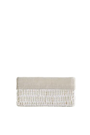 SQUARE BASKET WITH COTTON LINING - White by Zara