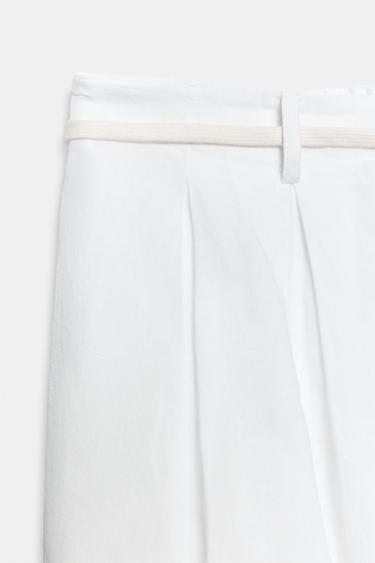 PANTALON AVEC LIN ZW COLLECTION - Blanc de Zara - Image 6