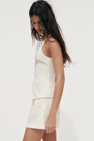 BUTTONED WAISTCOAT TOP - Ecru by Zara - Image 2