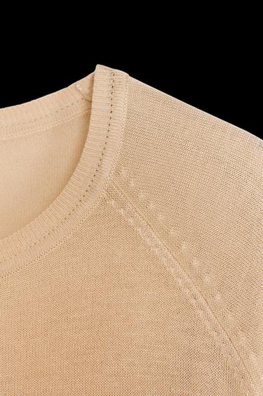 Zara FINE KNIT SWEATER - Sand