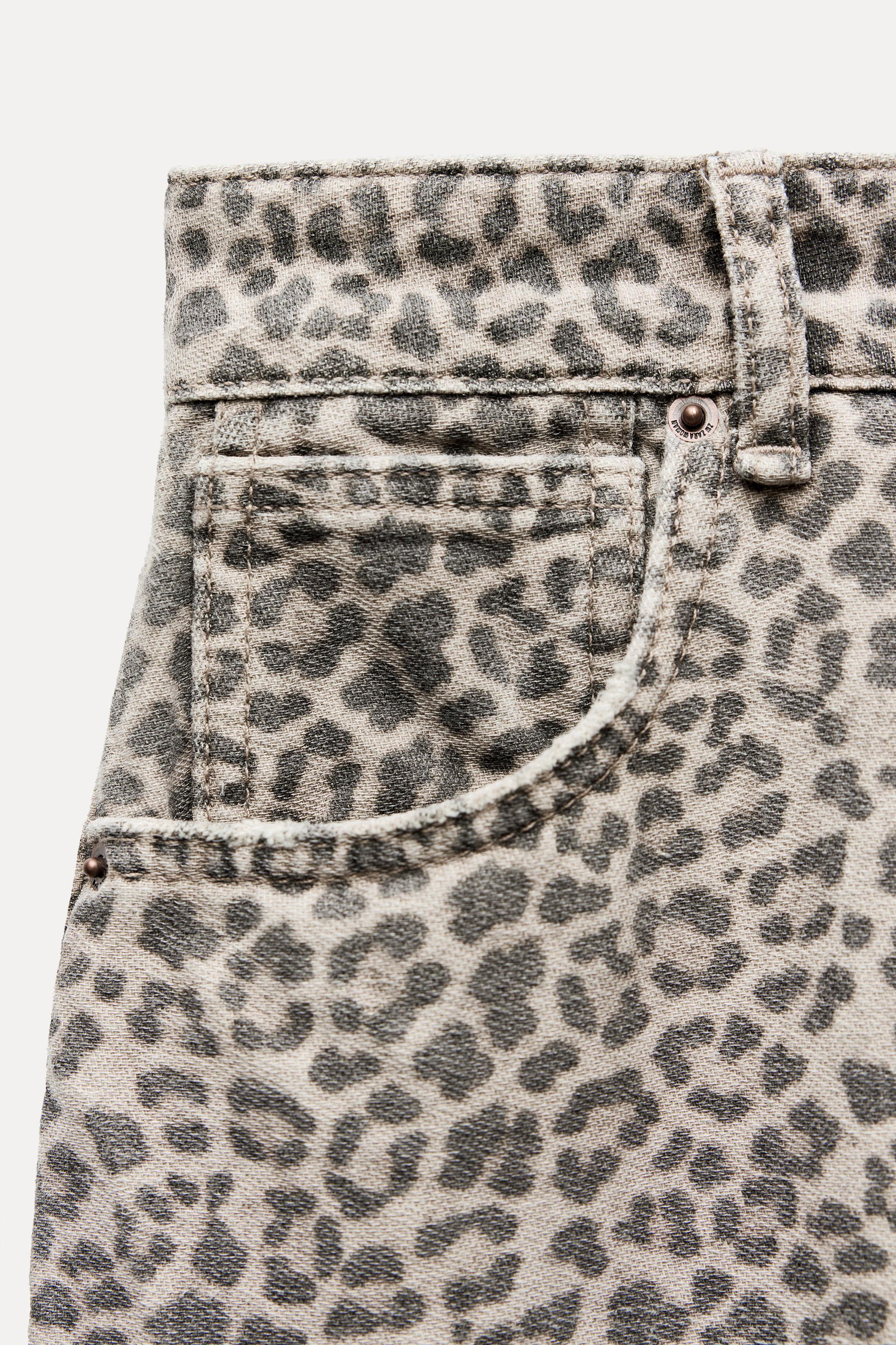 Zara Jeans Zw Collection Balloon Estampado Animal En Leopardo Mx 34 Us 12 Mujer