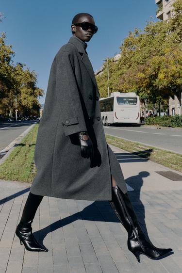 SOFT OVERSIZED COAT - Grey by Zara