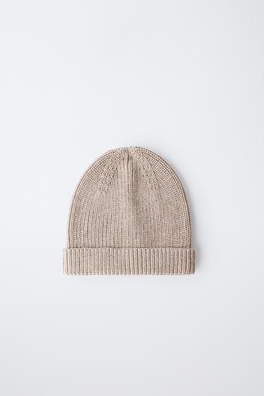 PURL KNIT HAT - Sand / Marl by Zara - Image 3