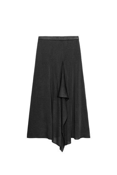 KNIT MIDI SKIRT - Dark navy by Zara