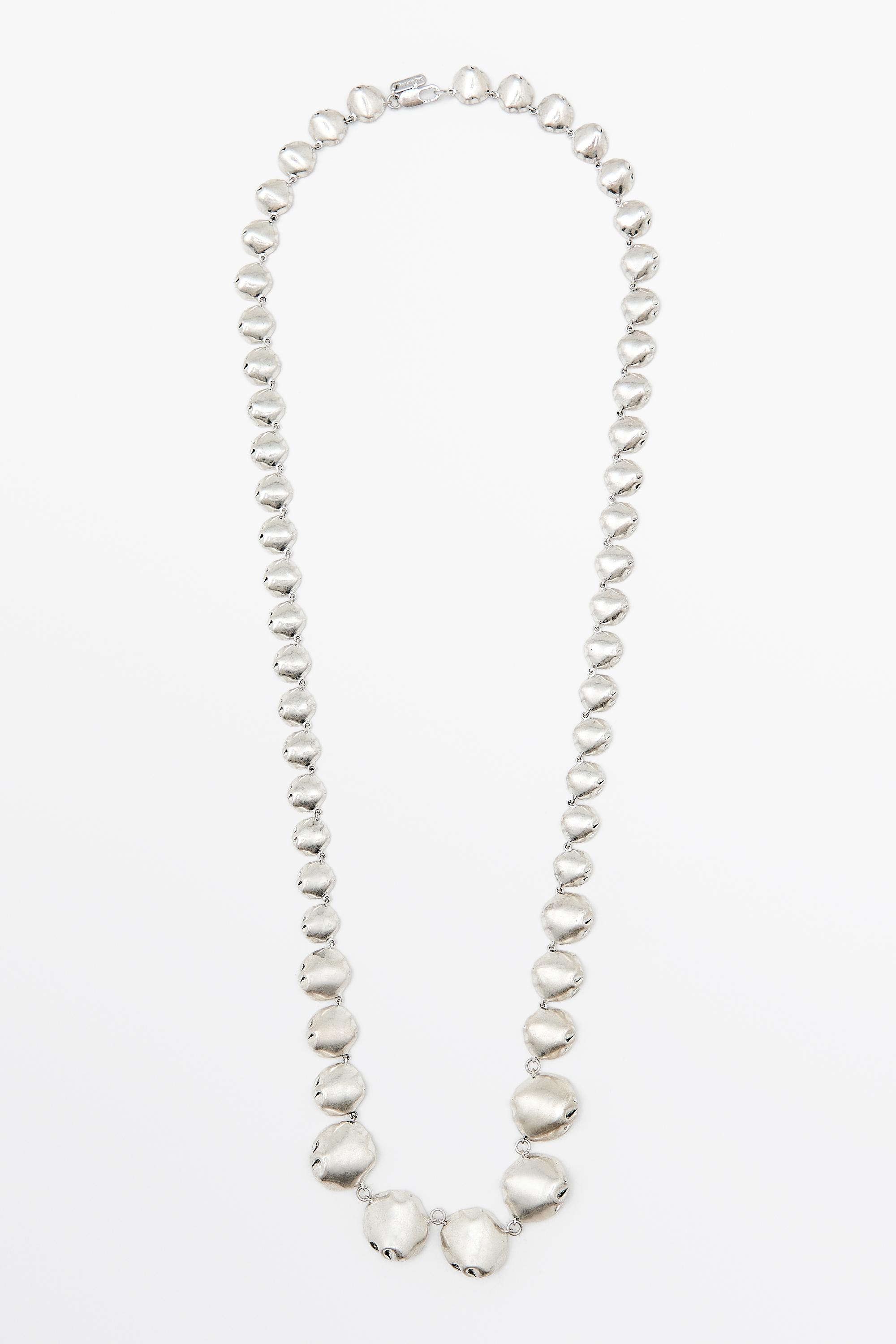 Long necklace with metal pieces - Silver | ZARA United States