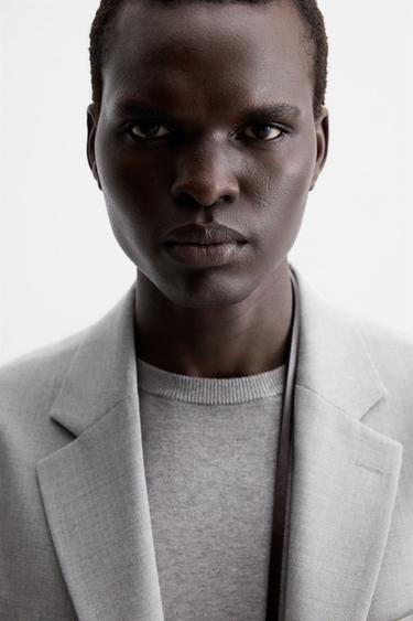 TEXTURED SUIT BLAZER - Light grey by Zara - Image 5
