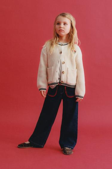 CHAQUETA PUNTO BORDADO MINNIIE MOUSE © DISNEY - Crudo de Zara