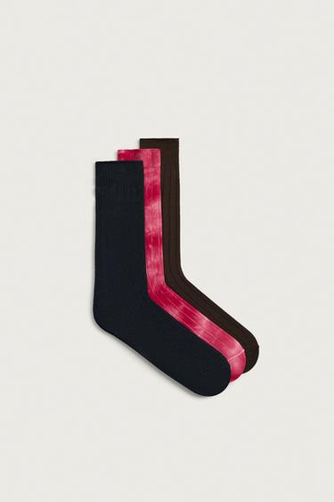 Zara AARON LEVINE X ZARA CONTRAST RIB SOCK 3-PACK - various