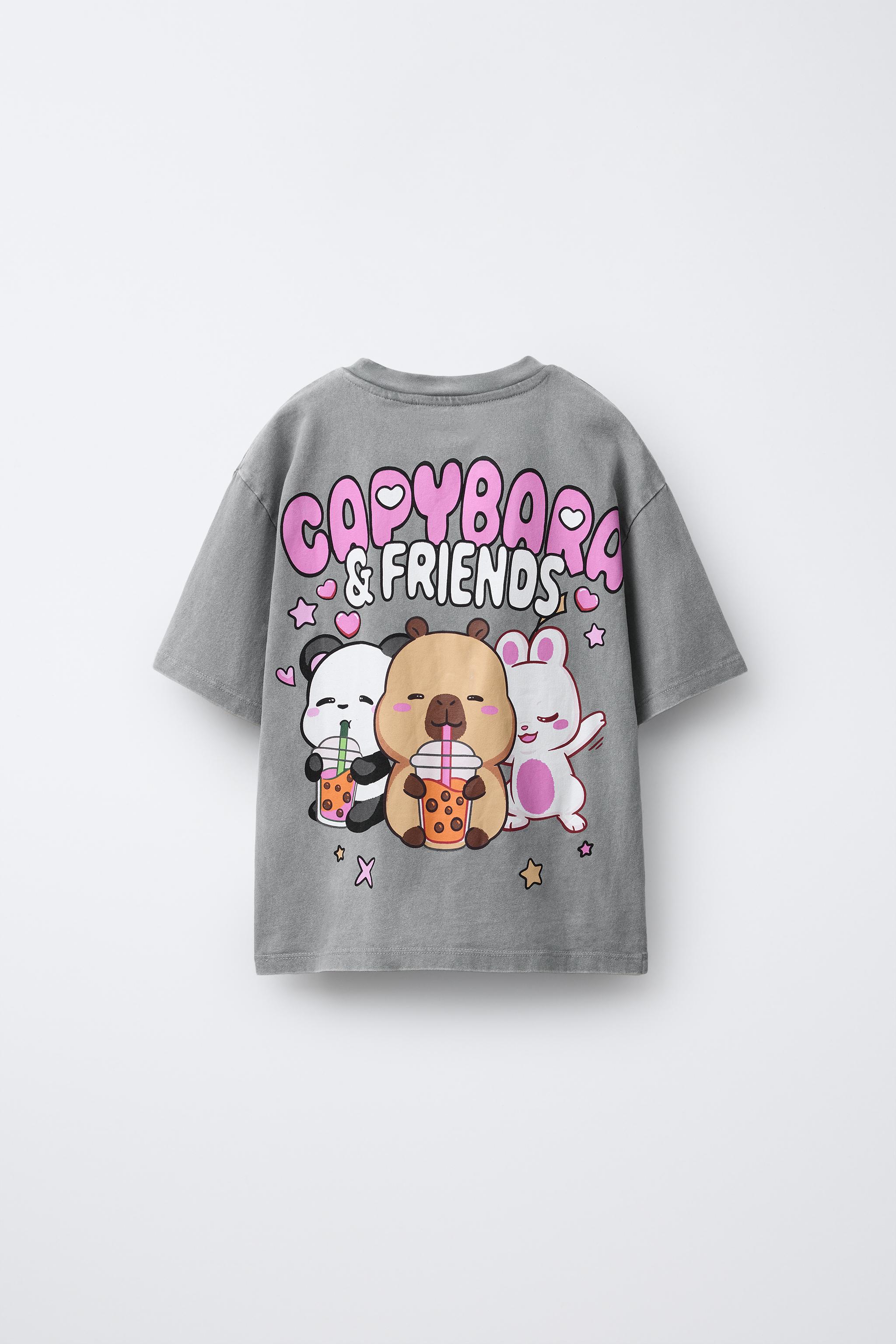 CAPYBARA CAPYFUN © WASHED EFFECT T-SHIRT - Anthracite grey | ZARA