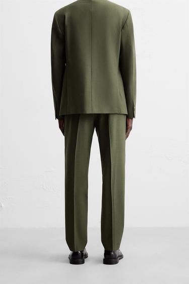 WOOL SUIT TROUSERS - Green by Zara - Image 2