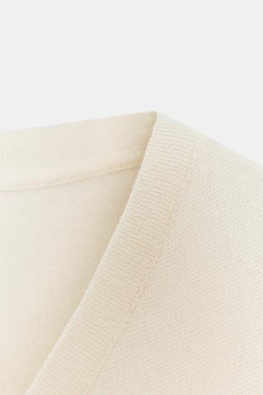 T-SHIRT BIMATIÈRE EN DENTELLE - Écru de Zara - Image 6