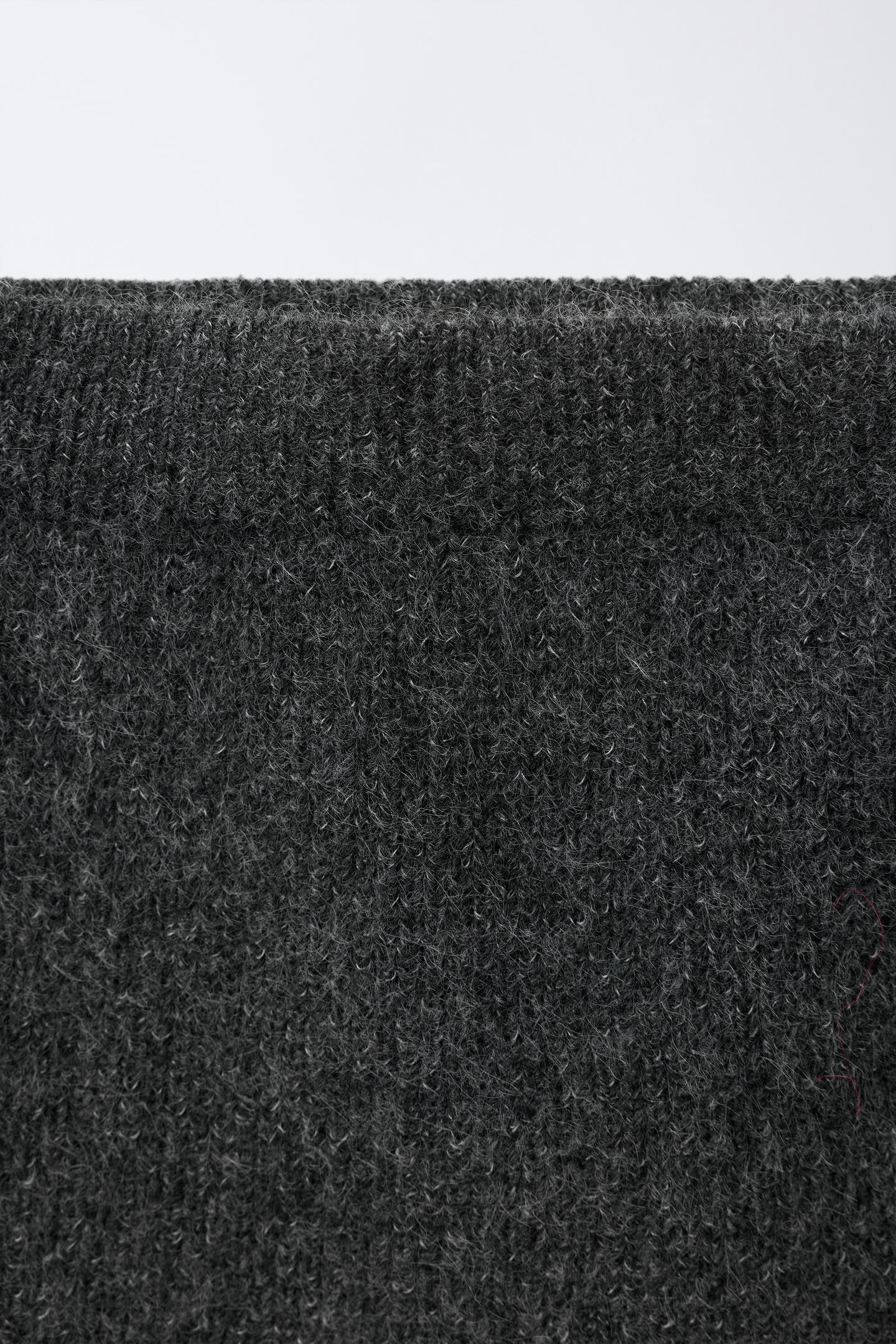 Детская юбка Zara Velvet Bow Knit, цвет: Серый меланжевый — фото 4