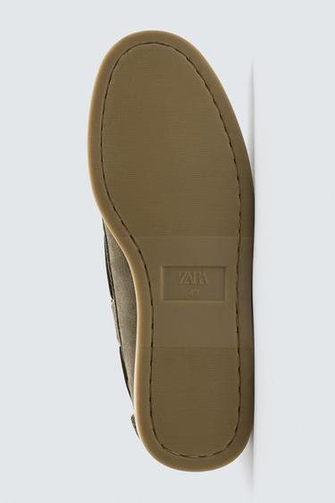 CHAUSSURE NAUTIQUE CUIR - Vert de Zara - Image 7