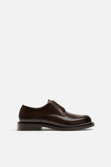 Zara LEATHER DRESS SHOES - Brown