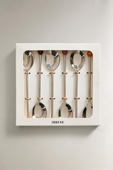 PACK PETITES CUILLÈRES ACIER DÉTAIL COULEUR (PACK DE 6) - Argent de Zara - Image 3