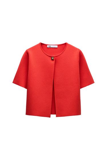 SMOOTH KNIT CROP CARDIGAN