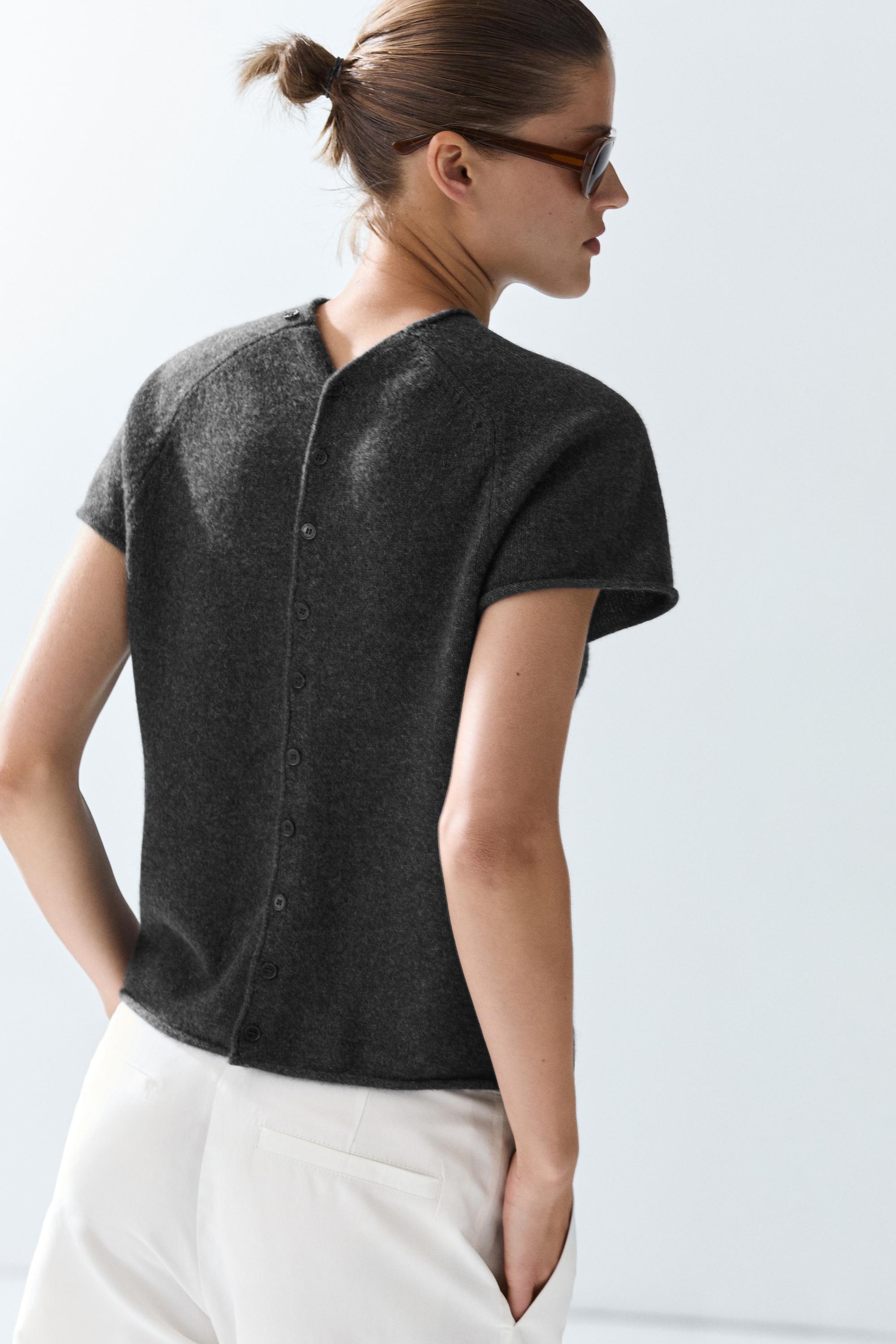 Gilet en maille boutonnée 100 % cachemire