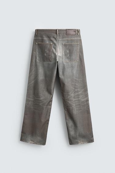 PRINTED BAGGY FIT JEANS - Blue by Zara - Image 7
