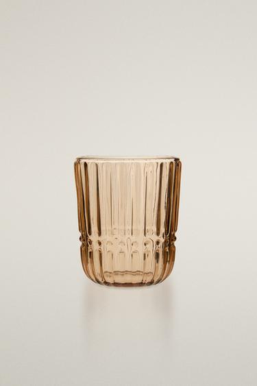 GLAS MIT RELIEF - Karamell von Zara - Bild 0