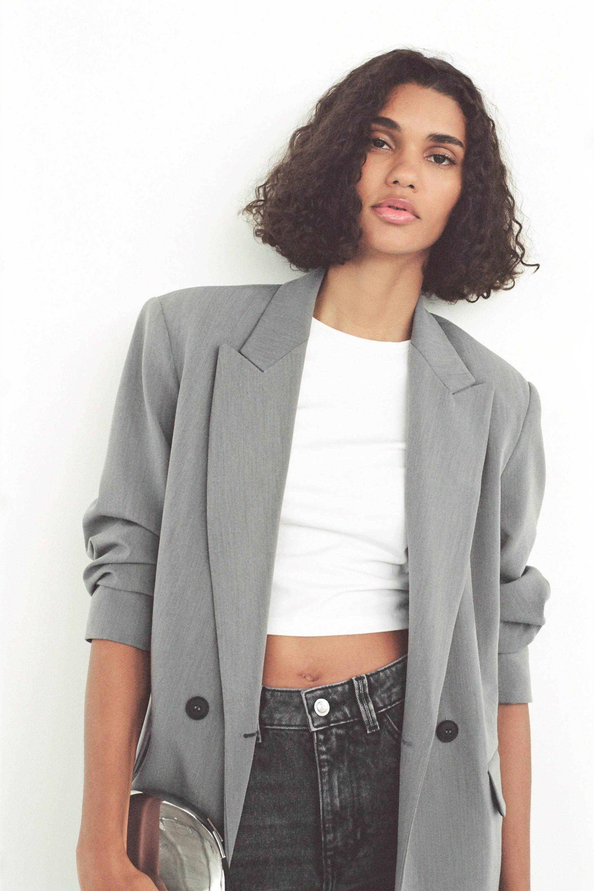 Zara hotsell herringbone blazer