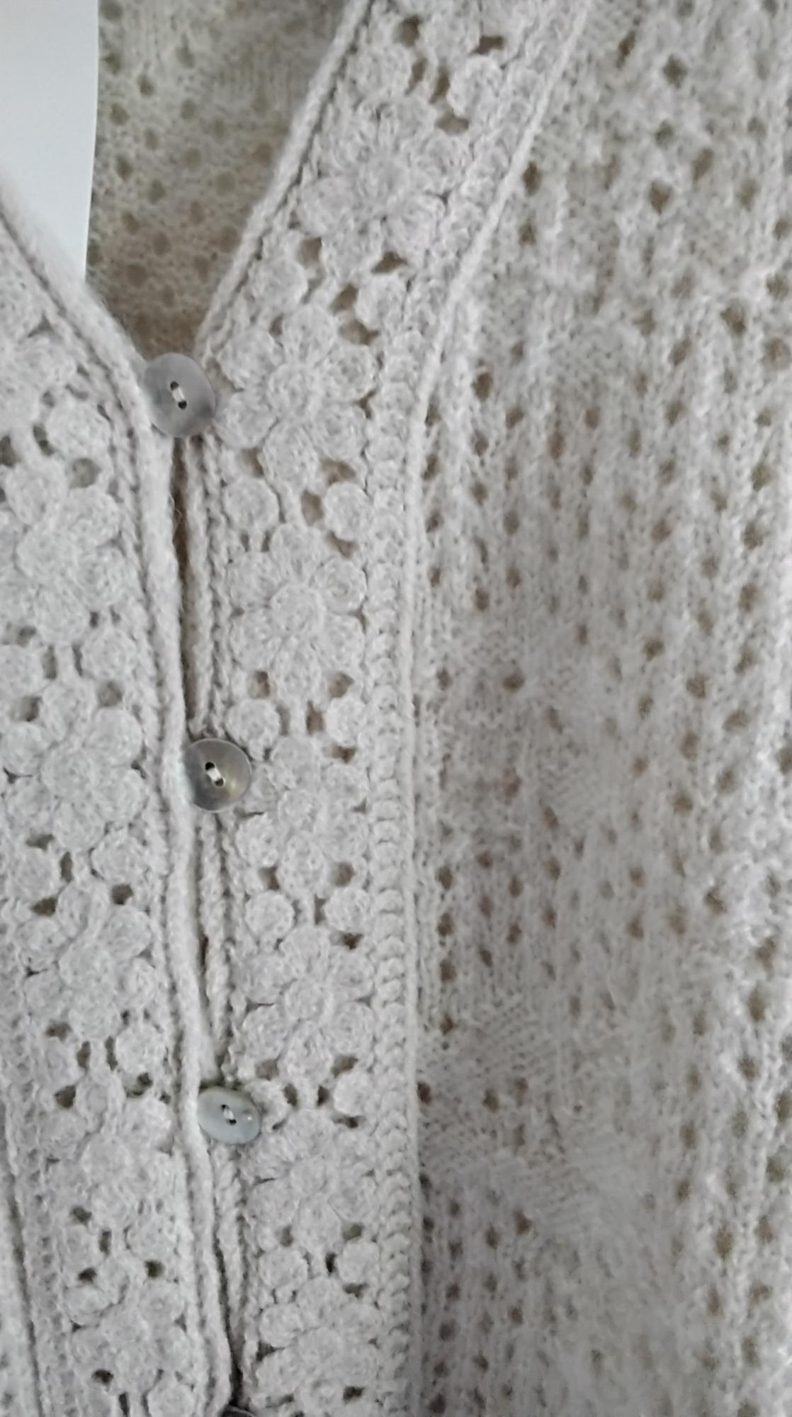 ROMANTIC POINTELLE KNIT CARDIGAN - Image 3