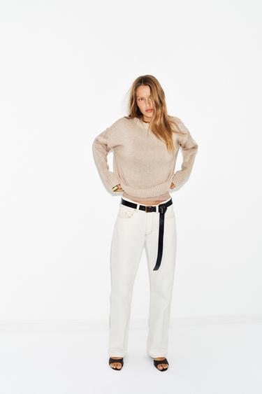 THICK KNIT JUMPER - Beige by Zara - Image 0