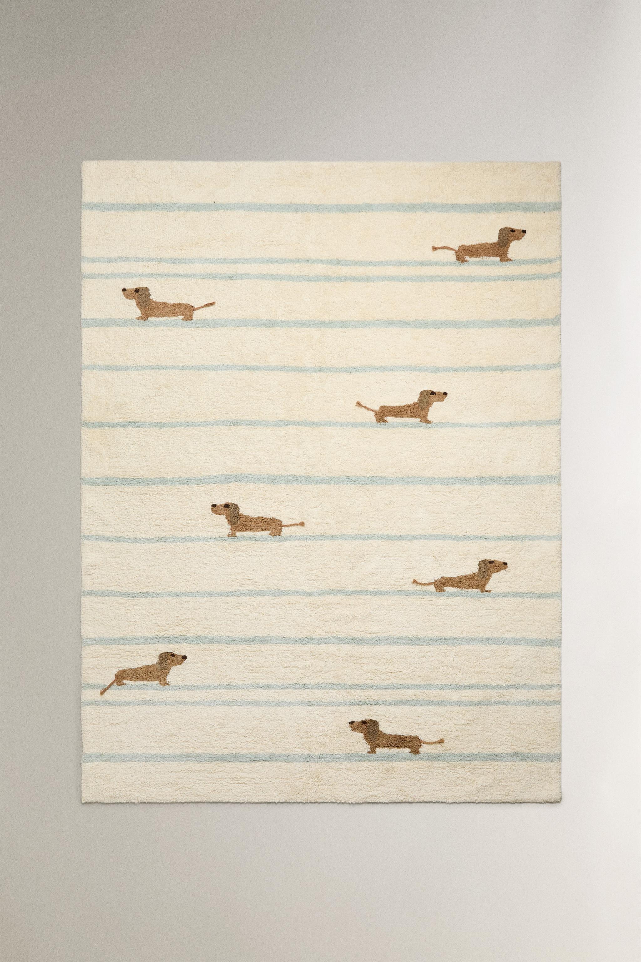 TAPIS ENFANT COTON CHIENS