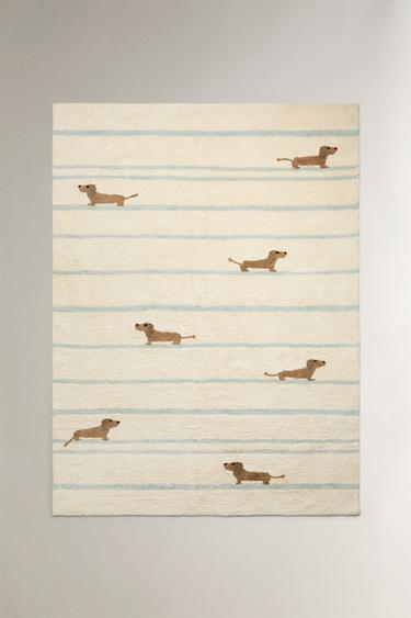 TAPIS ENFANT COTON CHIENS - Blanc cassé de Zara - Image 1
