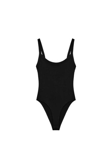 BODY CUELLO CUADRADO - Negro de Zara