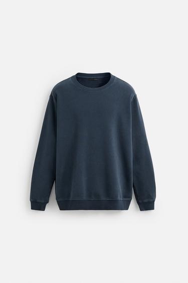SWEATSHIRT SOFT IM USED-LOOK - Blau von Zara - Bild 0