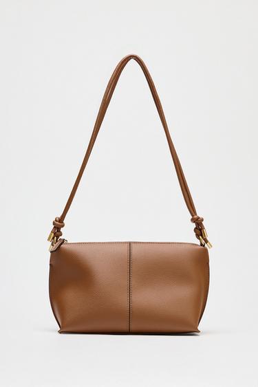 KNOTTED CROSSBODY BAG - Dark tan by Zara