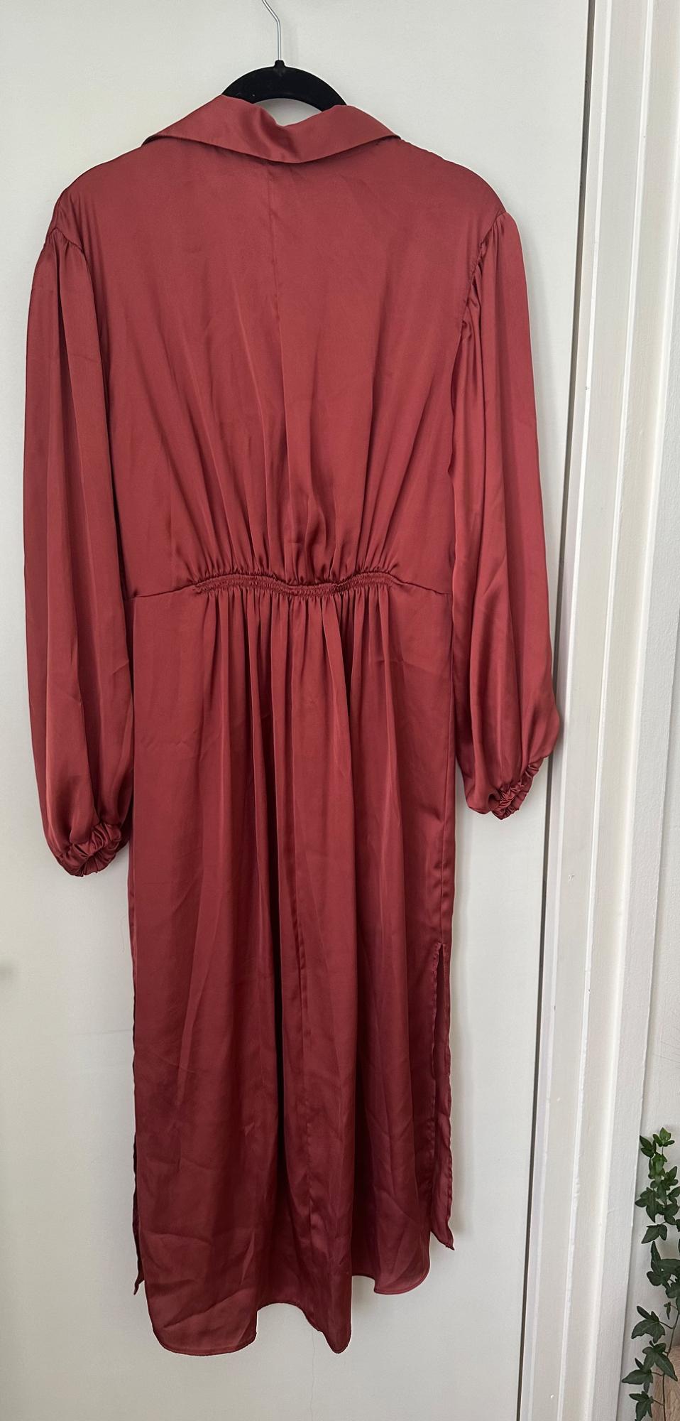 SATIN SHIRT DRESS - Image 2