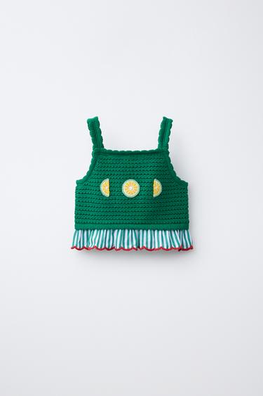 HÁČKOVANÝ TOP CASA LAWA X ZARA KIDS - Zelená od Zara - Obrázek 0